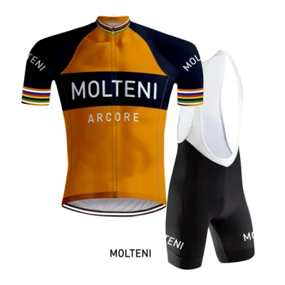 Afbeelding van Retro Wielertenue Molteni Oranje REDTED XS
