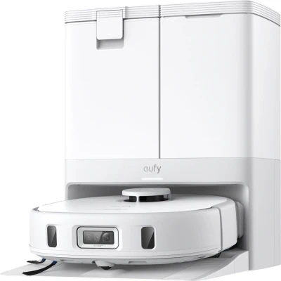 Afbeelding van eufy Clean X10 Pro Omni Wit robotstofzuiger met dweil Robot Vacuum 8000 Pa zuigkracht, tapijt detectie AI obstakel vermijding, wast en droogt de dweil, automatisch legen vullen