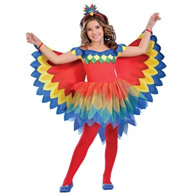 Afbeelding van amscan 9903518 papegaaienkostuum voor kinderen, meerkleurig, 116 cm