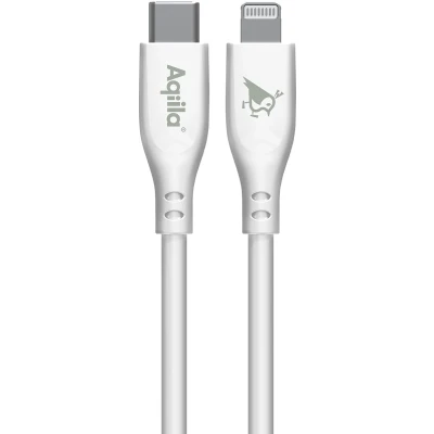Afbeelding van Aqiila iPhone Laadkabel, USB C naar Lightning [MFi Gecertificeerd] , 60W, 480Mbps, 1 meter, silicone, Cablebird CS21 Wit