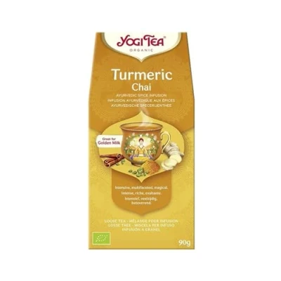 Afbeelding van 8x Yogi tea Turmeric Chai Bio 90 Gr