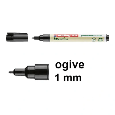 Image de Marqueur permanent Ecoline e25 pointe fine noir EDDING