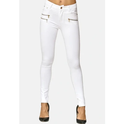 Afbeelding van Elara Chunkyrayan Jeggingbroek voor dames, stretch, skinny fit, Wit.