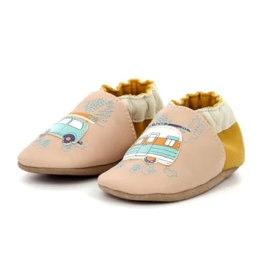 Afbeelding van Robeez Vintage REST Babyschoenen voor kinderen, Maat: 19/20, Beige Leer