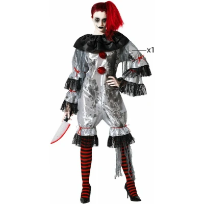 Afbeelding van Kostuums voor Volwassenen Grijs Clown XS/S