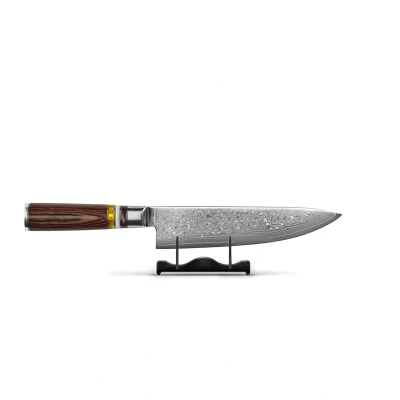 Afbeelding van Japans damacus koksmes 20cm Micarta Jewels