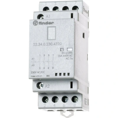 Afbeelding van Finder 22.34.0.230.4620 Contactor 2x NO, NC 230 V/DC, V/AC 25 A 1 stuk(s)