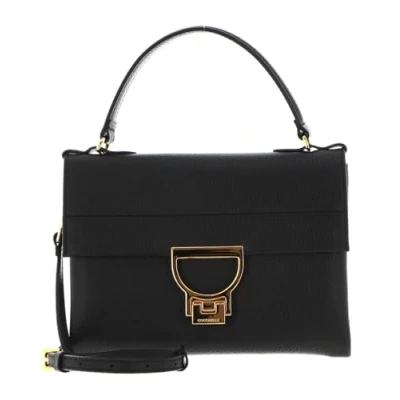 Afbeelding van COCCINELLE Leren Handtas Schoudertas Arlettis Handbag Noir Zwart