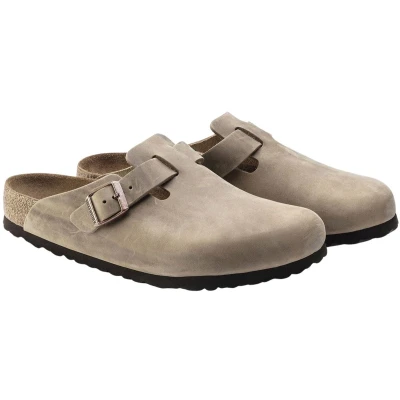 Afbeelding van Birkenstock Muiltjes, Heren, Maat: 42, Beige Leer