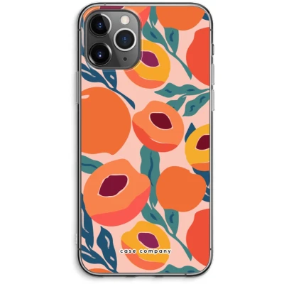 Afbeelding van Case Company® hoesje geschikt voor iPhone 11 Pro Max Perzik Soft Cover Telefoonhoesje Bescherming aan alle Kanten en Schermrand