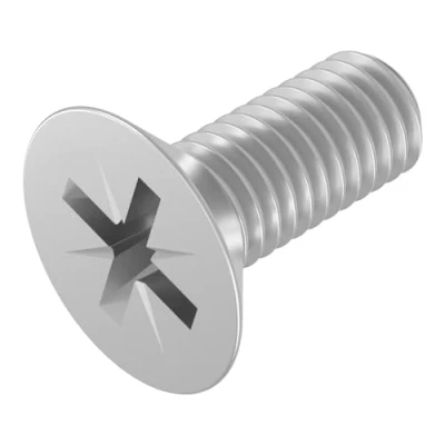 Afbeelding van SECCARO 20 stuks verzonken schroeven M5 x 12 mm roestvrij staal V2A VA A2 DIN 965 Phillips PZ volledige schroefdraad