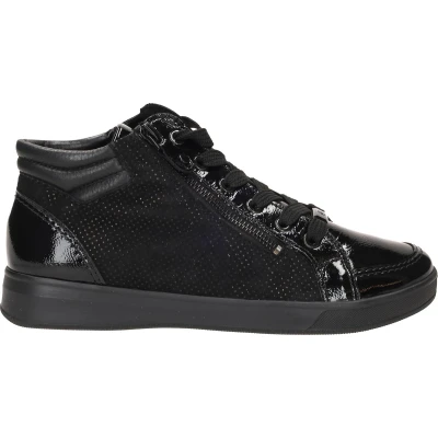 Afbeelding van ara Romst Sneakers hoog schwarz, Dames, Maat: 41.5, Schwarz Leer