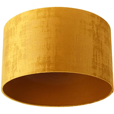 Afbeelding van QAZQA Velours lampenkap goud 353520