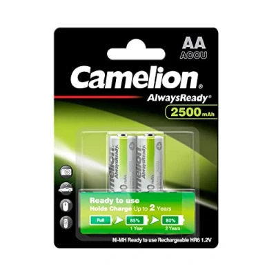 Afbeelding van Camelion AlwaysReady Mignon (AA) oplaadbare batterij N (2 Pcs., AA, 2500 mAh), Batterijen