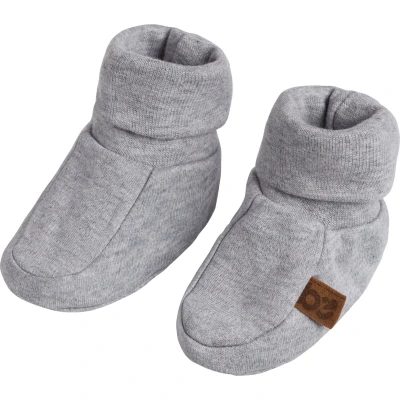 Afbeelding van Baby&#039;s Only Slofjes Melange Grijs 3 6 mnd 100% ecologisch katoen GOTS