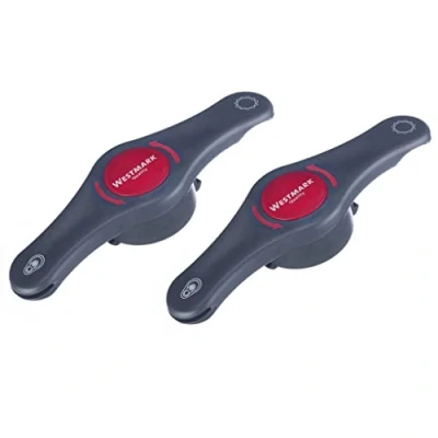Afbeelding van Westmark 2 x 105122E3 Combinatie/Meerdere Flessenopeners, Vernietigt het vacuüm van inmaakpotten, lengte 14,7 cm, 4 in 1 propeller, antraciet/rood,