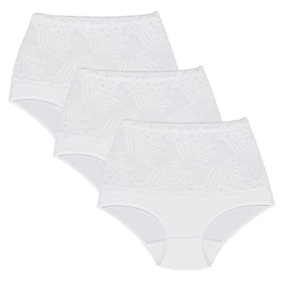 Afbeelding van Wolbar Vrouwen Sexy Shaping Slipjes Hipster Slips Comfortabele Hoge Taille WB207, (3 stuks) wit
