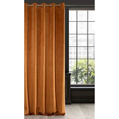 Afbeelding van Eurofirany Gordijn van fluweel, stof, bruin, 140 x 250 cm