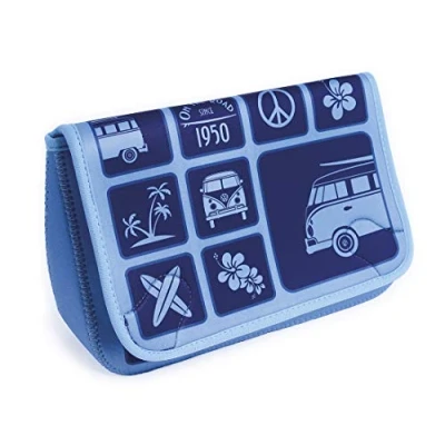 Afbeelding van VW T1 Bus Sporttas blauw/beige