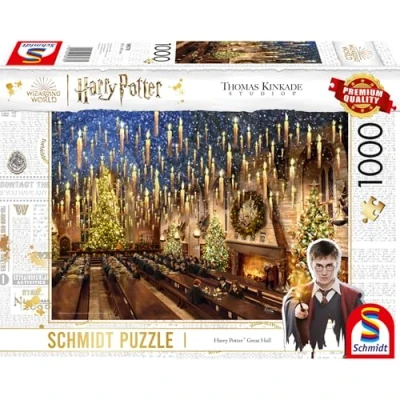 Image de Schmidt Spiele 58578 Puzzle 1000 pièces Thomas Kinkade Wizarding World Harry Potter Hall Multicolore