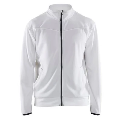 Image de Sweat zippé blanc/gris foncé