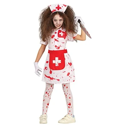 Afbeelding van Fiestas Guirca Bloody Nurse meisjes (5 6 jaar) Halloween kostuum voor kinderen