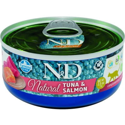 Afbeelding van Farmina N&amp;D Kat Natural Tonijn &amp; Zalm 80 gram