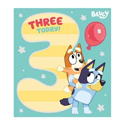 Afbeelding van Danilo Promotions Limited Bluey verjaardagskaart 3 jaar, officieel, Happy