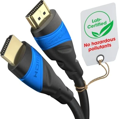 Afbeelding van KabelDirekt 4K HDMI kabel met A.I.S. afscherming (4 K @60 Hz voor een spectaculaire Ultra HD ervaring High Speed Ethernet, Blu ray/PS4/PS5/Xbox Series X/Switch), zwart, 6 m