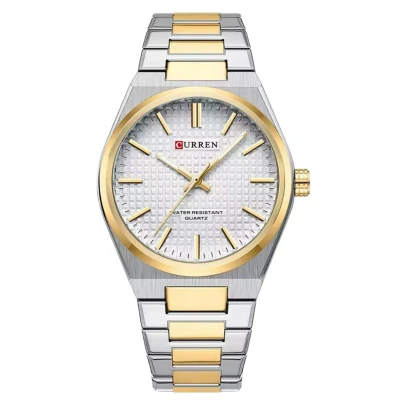 Afbeelding van Curren Luxe Herenhorloge Polshorloge Heren Cadeau Horloge Geschenkdoos Mannen Zilver Goud RVS