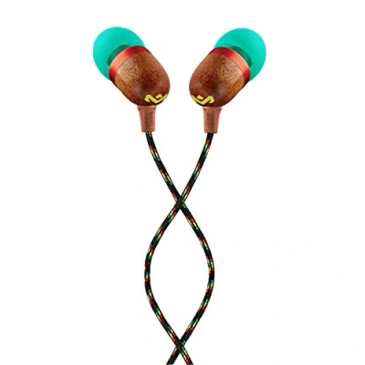 Afbeelding van House of Marley Smile Jamaica rasta oortjes oordopjes met microfoon en 1knopsbediening