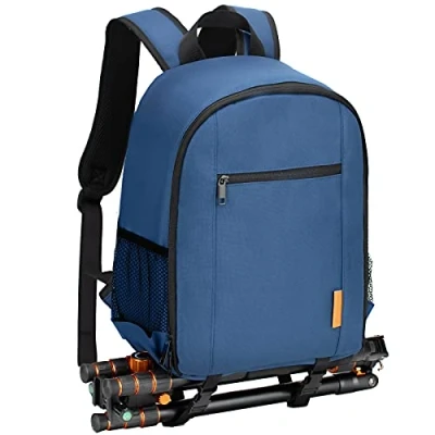 Afbeelding van TARION Camerarugzak, kleine spiegelreflex, fotorugzak, waterdicht, cameratas, licht en compact, met regenhoes, blauw