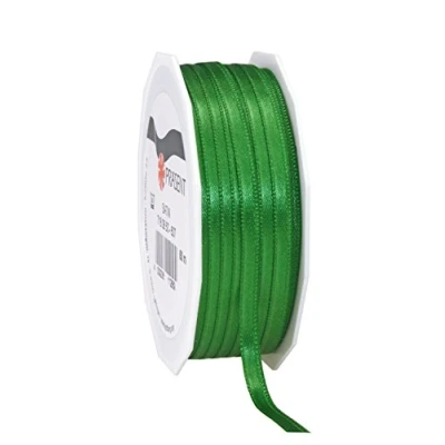Image de C.E. Pattberg ruban en satin vert 49,7 m pour emballer des cadeaux, 0,6 cm de large, décoration et artisanat, décoratif toutes les occasions
