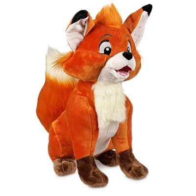 Afbeelding van Disney Store Officieel Rox knuffeldier, middelgroot, en Rouky, 34 cm, iconisch figuur in zitpositie, staart, borst plukje pluizig haar, 12 maanden ouder
