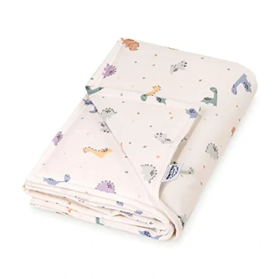 Afbeelding van Julius Zöllner LittleDinos Katoenen jersey gevoerde deken Afmetingen 70 x 100 cm Made in Germany Oeko Tex Standard gecertificeerd