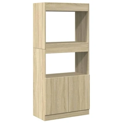Image de vidaXL Buffet haut chêne sonoma 63x33x140 cm bois d&#039;ingénierie855108