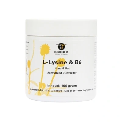 Afbeelding van De Groene Os L Lysine / B6 Hond Kat 100 GR