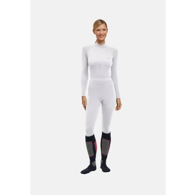 Afbeelding van FALKE Warm Long Tights warmend anti zweet functioneel ondergoed sportbroek dames wit Maat XL