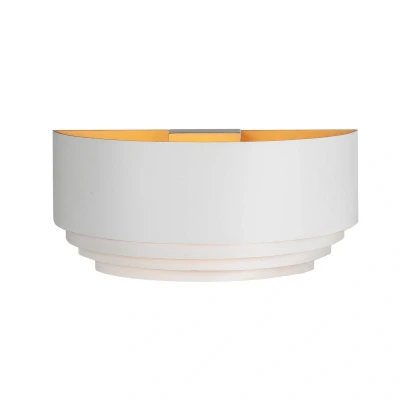 Afbeelding van Wandlamp Elena, wit, breedte 30 cm, aluminium, E14