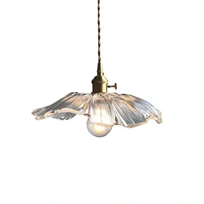 Afbeelding van Lywins® E27 Lotusblad Een Glas Moderne Nordic Gold Armaturen Hanglamp Eiland Verlichting Designer Licht voor Eetkamer Keuken Woonkamer