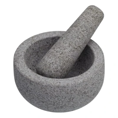 Afbeelding van MasterClass vijzel en stamperset van graniet, 12 x 9 cm, grijs