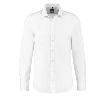 Afbeelding van OLYMP Level Five Overhemd Body fit Wit maat 45 Heren Overhemden Formeel Effen met Slim Pasvorm Stretch sale