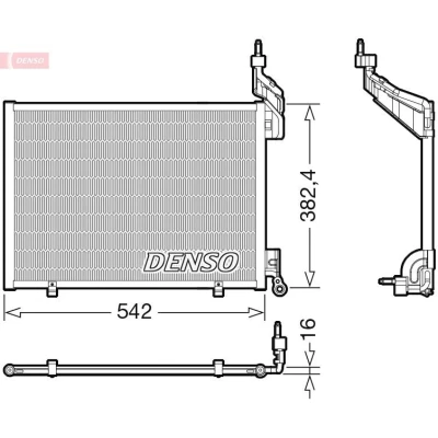 Afbeelding van DENSO DCN10048 Condensor Airco Zonder droger R 134a FORD: FIESTA 6, 6 Van
