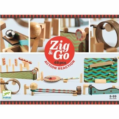 Afbeelding van Djeco kettingreactiespel zig &amp; go 48st