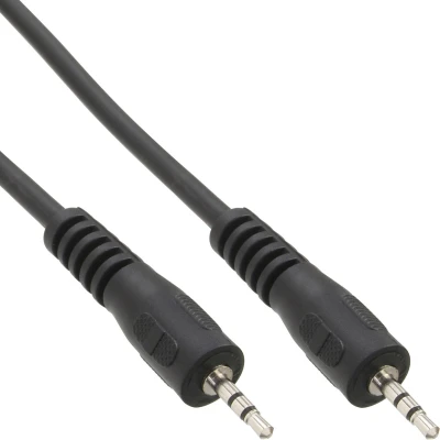 Afbeelding van InLine Stereo jack kabel 2,5 mm mannelijk naar zwart 1 m