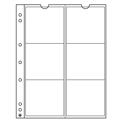 Afbeelding van Leuchtturm Leuchtturm, Numis, Bladen (4 rings) voor Munten Ø 55 mm. (6 st.) Transparant afm: 193x217 per 5 st.