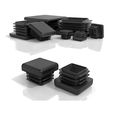 Afbeelding van PD® Lamellenstoppers 25x25 mm voor vierkante buis, doppen van PE kunststof, stoelpootdop, buisstop metalen buizen, stoelen, banken, tafels en planken, 10 stuks.