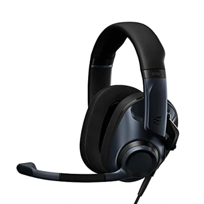Afbeelding van EPOS H6 Pro Gesloten Akoestische Gaming Headset + Mic Over ear Koptelefoon Lichte Hoofdband Til om te Dempen PC, Mac, PS4, PS5, Xbox Series X, One, Nintendo Switch (Sebring Black)