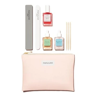 Afbeelding van MANUCURIST Active™ Manicureset voor dames, Active Glow Raspberry, compleet serum, zachte nagelriem, 2 vijlen, buxsticks, nagelriemschuiver en cadeautas dames