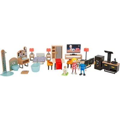 Afbeelding van Small Foot Houten Poppenhuis Meubeltjes Modern Set, 31dlg.
